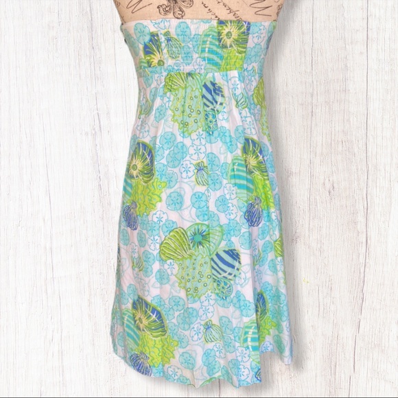 🥥 Lilly Pulitzer Shell Shocked Strapless Dress - Picture 3 of 8